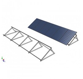 Алюминиевая система креплений на плоскую крышу с наклоном