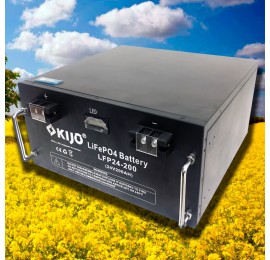 Аккумуляторна батарея Kijo FePO4-24V200Ah (4,8 кВт*год 24В З лед дісплеєм)