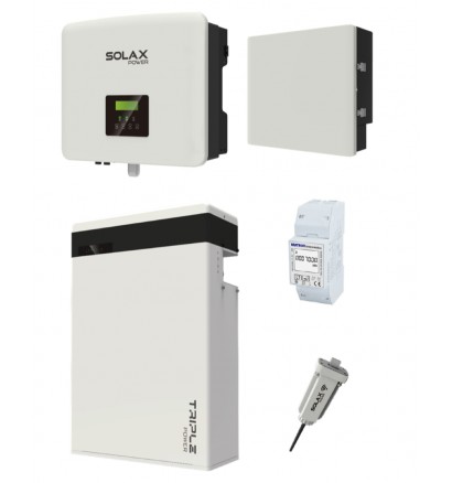 Комплект однофазної гібридної системи Solax Power 1.1 Інвертор на 5 кВт з АКБ на 5,8 кВт