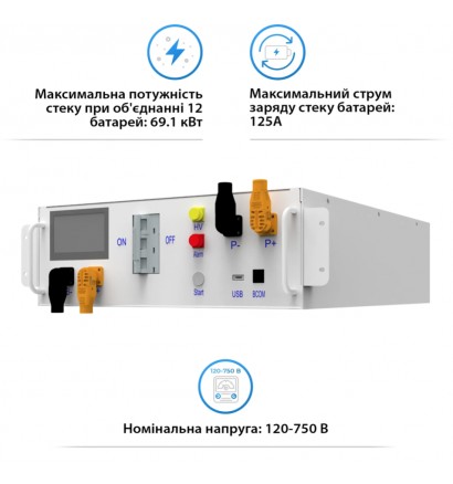 HVB-750V/100A Блок керування висковольтною системою акумуляторів Deye