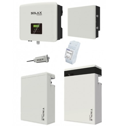 Комплект однофазної гібридної системи Solax Power 2.3 інвертор на 7.5 кВт з АКБ на 11.6 кВт