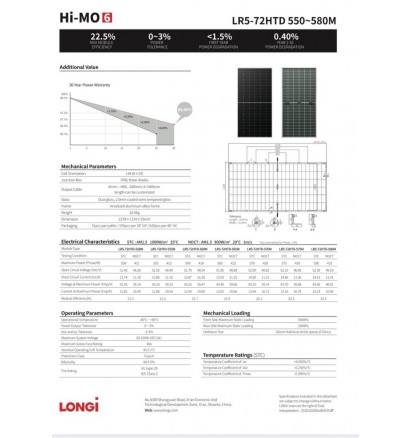 Сонячна панель Longi LR5-72НТD-580M 580W (580 Вт)