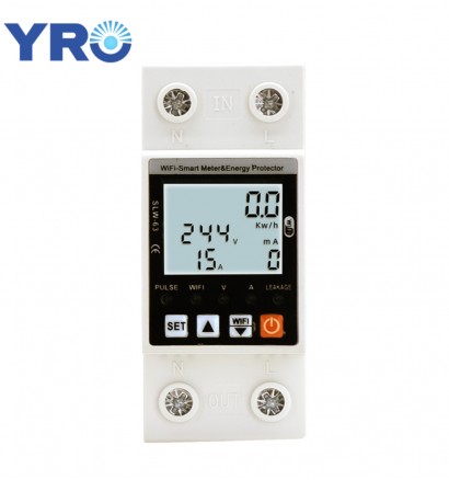 Реле напруги YRO Wi-Fi-Smart Meter & Energy Protector 63A (2P)