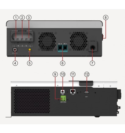 Гібридний сонячний інвертор Must 3200W 24V 100A (PV18-3224 PRO 3,2 kw)