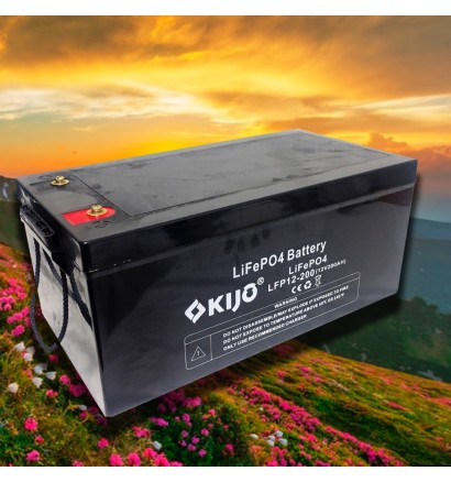 Акумуляторна батарея Kijo LiFePO4-12V200Ah (2,4 кВт*год 12В)