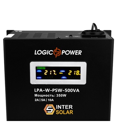 ИБП с правильной синусоидой 12V Logic Power LPY-W-PSW-500VA+(350Вт)5A/10A